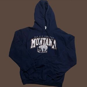 Gildan Montana Hoodie Navy Blue Size S